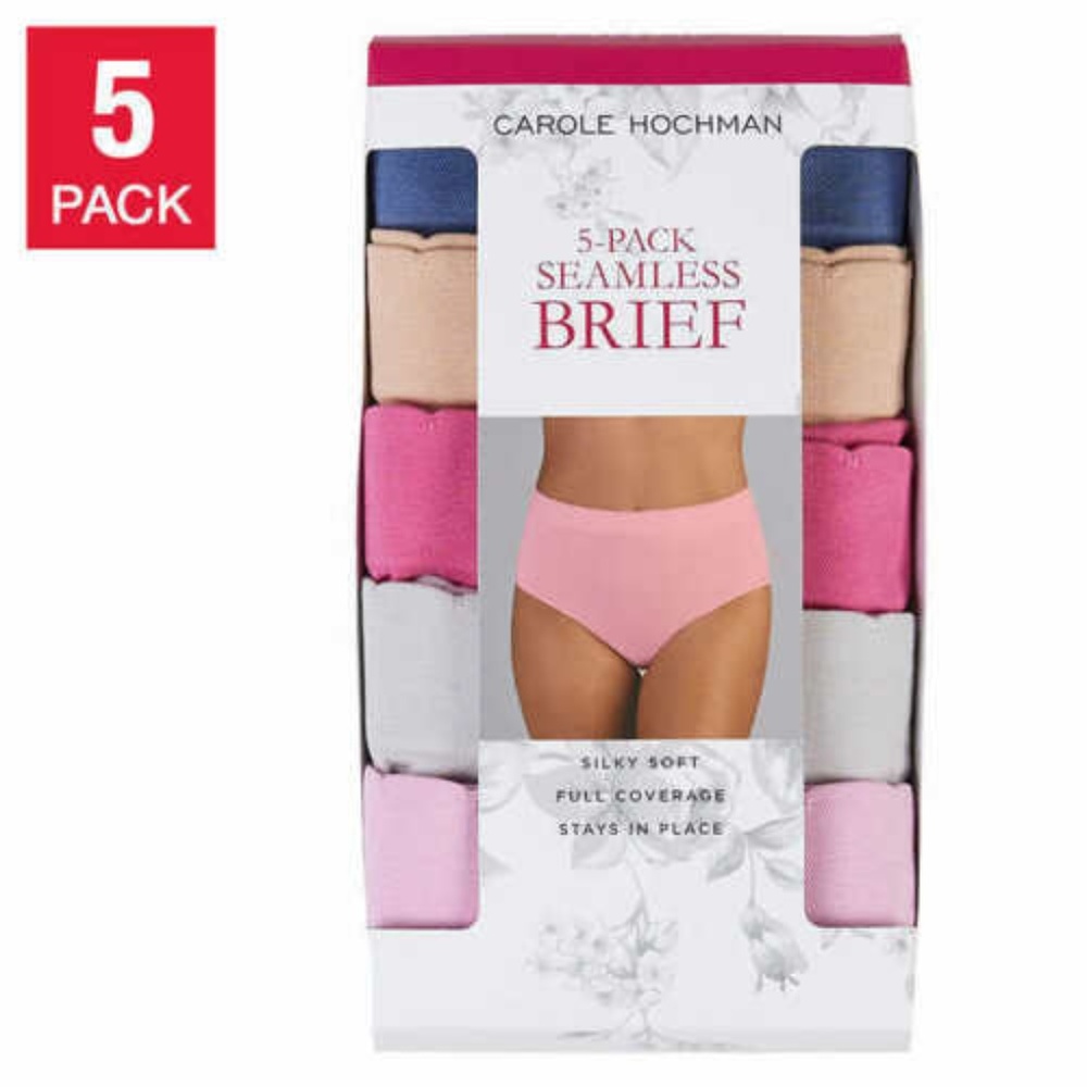 Carole Hochman 5-Pack Seamless Briefs Assorted